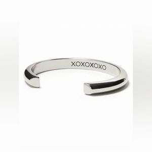 NWT, Banana Republic Silver Plated XOXO Cuff Bracelet